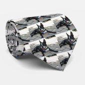 Boston Terrier Boston 5 Krawatte (Gerollt)
