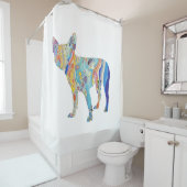 Boston Terrier, Boston Terrier Duschvorhang (Beispiel)