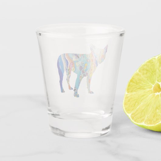 Boston Terrier, Boston Terrier Schnapsglas (Rückseite)