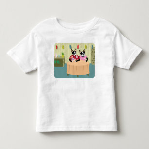 Boston Terrier Boy & Girl Kleinkind T-shirt