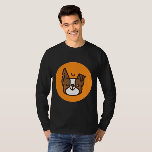 Boston Terrier Brown T-Shirt (Vorne ganz)