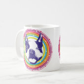 Boston Terrier - bunte Kreise Kaffeetasse (Vorderseite Links)