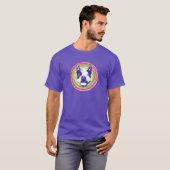Boston Terrier - bunte Kreise T-Shirt (Vorne ganz)