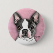 Boston Terrier Button (Vorderseite)