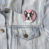 Boston Terrier Button (Beispiel)
