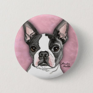 Boston Terrier Button