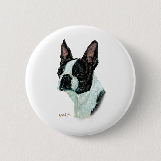Boston Terrier Button (Vorderseite)