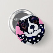 BOSTON TERRIER BUTTON (Vorne & Hinten)