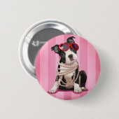 Boston Terrier Button (Vorne & Hinten)