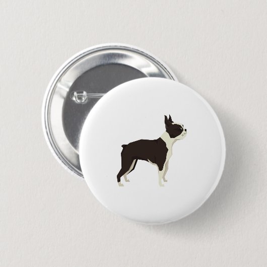Boston Terrier Button (Vorne & Hinten)