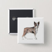 Boston Terrier Button (Vorne & Hinten)