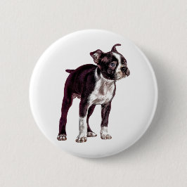 Boston Terrier Button