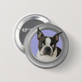 BOSTON TERRIER-BUTTON BUTTON (Vorne & Hinten)