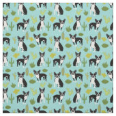 Boston Terrier Cactus Fabric Stoff (Muster)