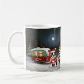 Boston Terrier Caravan Christmas Adventure Kaffeetasse (Links)