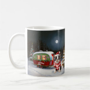 Boston Terrier Caravan Christmas Adventure Kaffeetasse