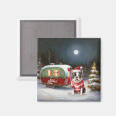 Boston Terrier Caravan Christmas Adventure Magnet (Vorderseite/Rückseite)