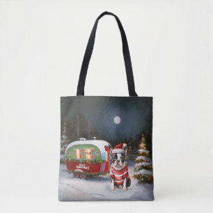 Boston Terrier Caravan Christmas Adventure Tasche