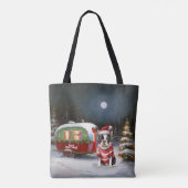 Boston Terrier Caravan Christmas Adventure Tasche (Rückseite)