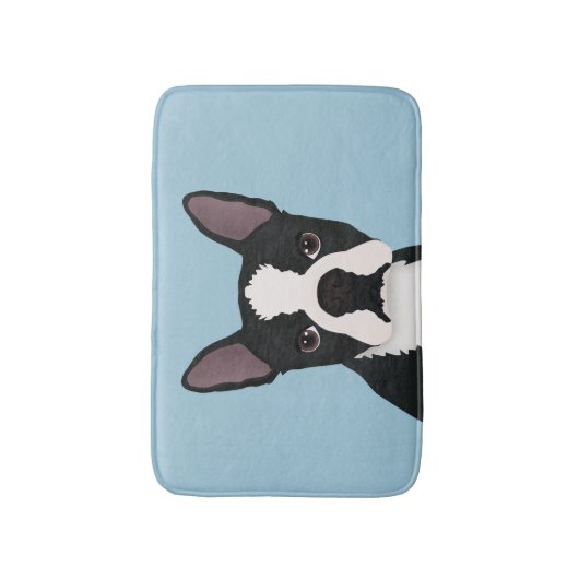 Boston-Terrier-Cartoon Badematte (Vorderseite Vertikal)