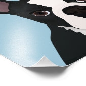 Boston Terrier Cartoon Fotodruck (Ecke)