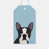 Boston Terrier Cartoon Geschenkanhänger (Rückseite)