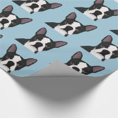 Boston Terrier Cartoon Geschenkpapier (Ecke)