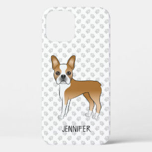 Boston Terrier Cartoon Hund & Benutzername Case-Mate iPhone Hülle