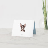 Boston Terrier Cartoon Karte (Rückseite)