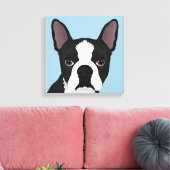Boston Terrier Cartoon Leinwanddruck (Insitu (Wohnzimmer))