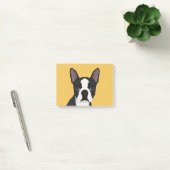 Boston-Terrier-Cartoon Post-it Klebezettel (Büro)