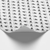 Boston Terrier Charcoal 2 Geschenkpapier (Ecke)