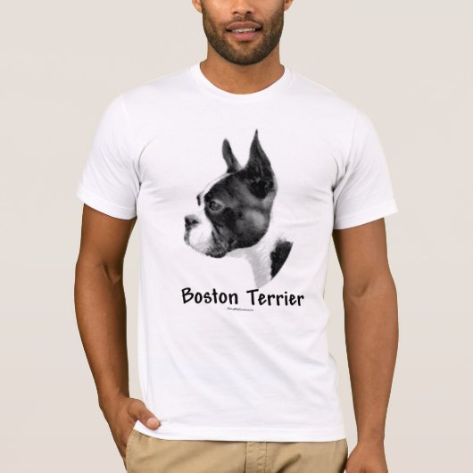 Boston Terrier Charcoal 2 T-Shirt (Vorderseite)