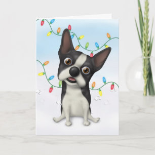Boston Terrier Christmas BOST1 Feiertagskarte