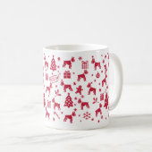 Boston Terrier Christmas Design Kaffeetasse (VorderseiteRechts)