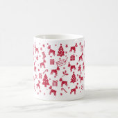 Boston Terrier Christmas Design Kaffeetasse (Mittel)