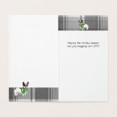 Boston Terrier Christmas Dog Kariert Holiday (Innenseite Aufgefaltet)