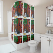 Boston Terrier Christmas Duschvorhang (Beispiel)