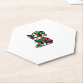 Boston Terrier Christmas Elf Funny Dog Xmas Untersetzer (angewinkelt)