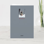 Boston Terrier Christmas Feiertagskarte (Rückseite)