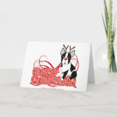 Boston Terrier Christmas Feiertagskarte (Rückseite)