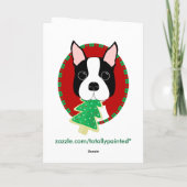 Boston Terrier Christmas Feiertagskarte (Rückseite)