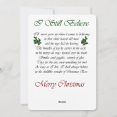 Boston Terrier Christmas Feiertagskarte (Rückseite)