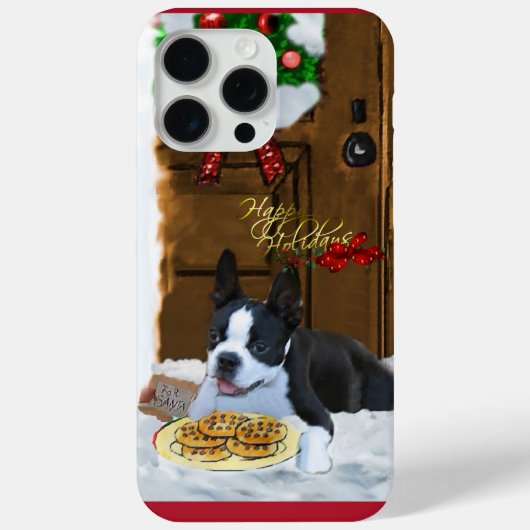 Boston Terrier Christmas Geschenke Case-Mate iPhone Hülle (Rückseite)