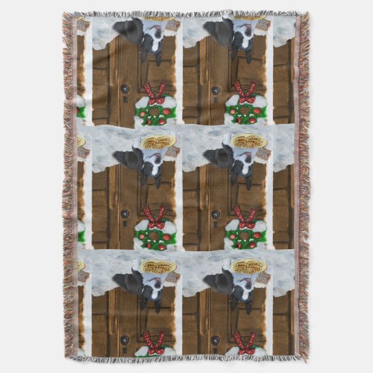 Boston Terrier Christmas Geschenke Decke (Vorderseite Vertikal)