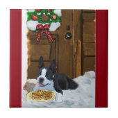 Boston Terrier Christmas Geschenke Fliese (Vorderseite)