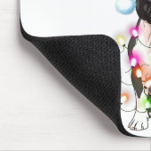 Boston Terrier Christmas Lights Xmas Dog  Mousepad (Ecke)