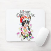 Boston Terrier Christmas Lights Xmas Dog  Mousepad (Mit Mouse)