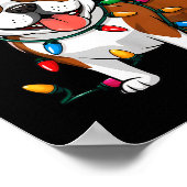 Boston Terrier Christmas Lights Xmas Dogs Men Wome Poster (Ecke)
