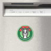 Boston Terrier Christmas Magnet (In Situ (Geschirrspüler))
